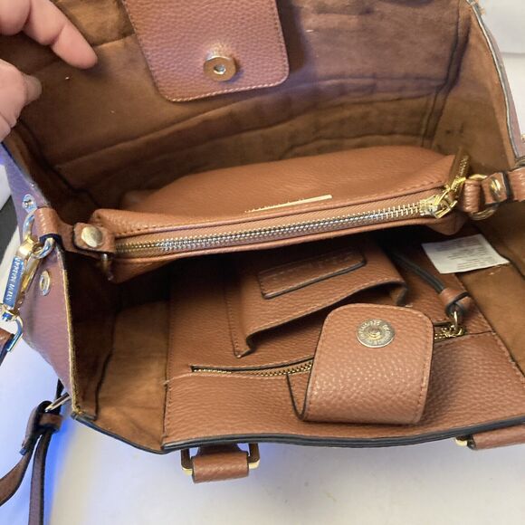 Steve Madden Purse Brown Hand And Shoulder Straps Detachable Small Bag Inside - Picture 8 of 8